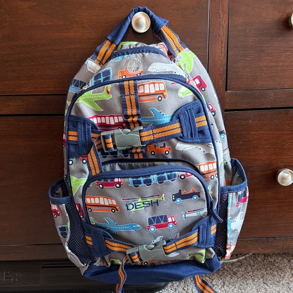 Pottery Barn Kids Navy Blue Backpack with Travel Fabric